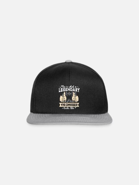 Legendärer Weinkenner - Snapback Cap - Schwarz/Grau