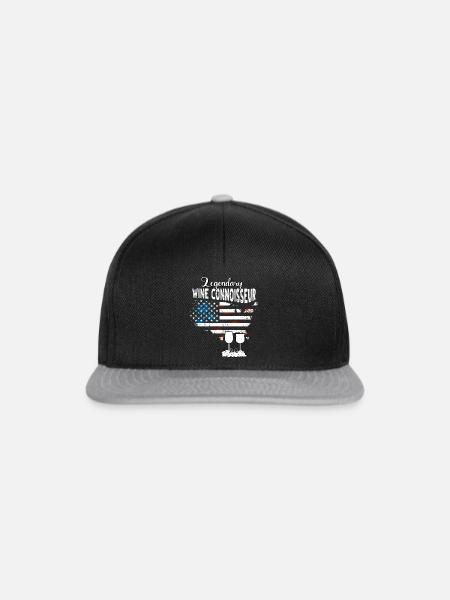 Weinkenner US - Snapback Cap - Schwarz/Grau