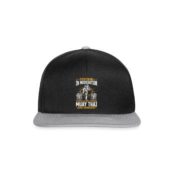 Tout avec modération sauf le Muay Thai et - Casquette snapback - noir/gris - Devant
