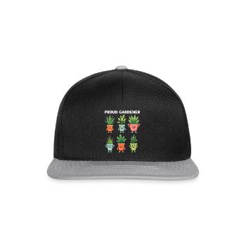 Amoureux des plantes Jardinage drôle - Fier jardinier - Casquette snapback - noir/gris - Devant