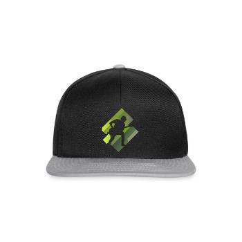 Gitarre Gitarrist Elektrogitarre - Snapback Cap - Schwarz/Grau - Vorne