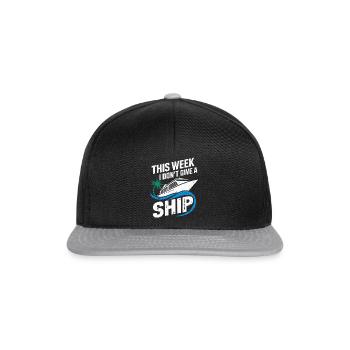 This Week I Don't Give a Ship | Cruise - Snapback Cap - black/grey - Front