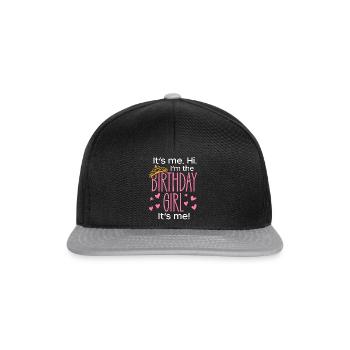 fille d’anniversaire omg elle est tellement poétique - Casquette snapback - noir/gris - Devant