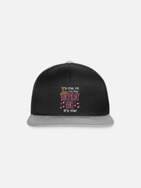 birthday girl omg she's so poetic - Snapback Cap - black/grey
