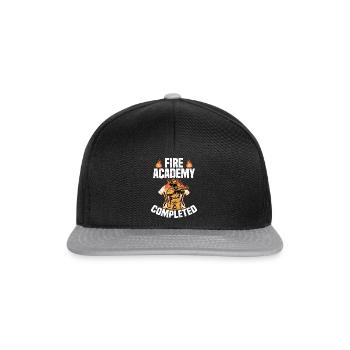 Fire academy completed - Snapback Cap - black/grey - Front