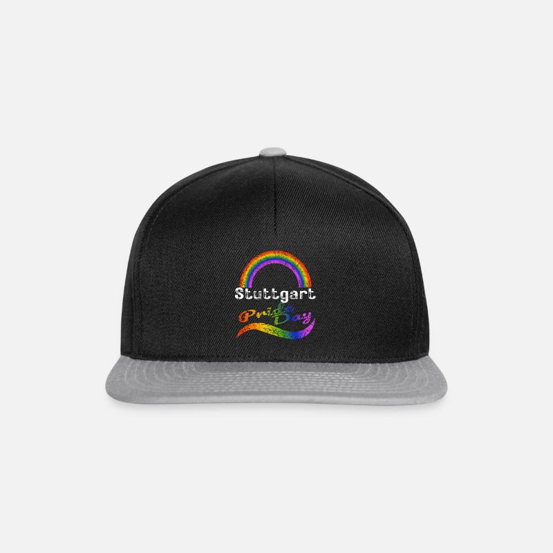 Pride Day Stuttgart LGBTQ+ CSD Gay Queer Liebe - Snapback Cap - Schwarz/Grau