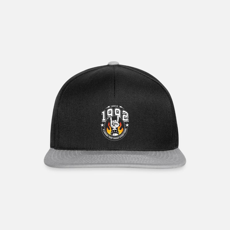 1992 Birthday, rocks everything - Snapback Cap - black/grey