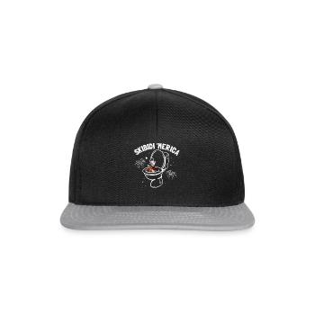 Skibidi 'Merica Washington Skibidi ToiletteGeorge - Snapback Cap - Schwarz/Grau - Vorne