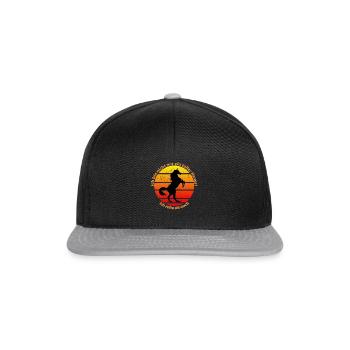 cheval étalon cavalier disant drôle de chevaux cadeau - Casquette snapback - noir/gris - Devant