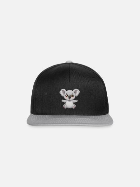 Tier Cartoon Koala - Snapback Cap - Schwarz/Grau
