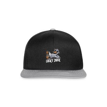 Duck détend, Kaller brother Lucky duck - Casquette snapback - noir/gris - Devant