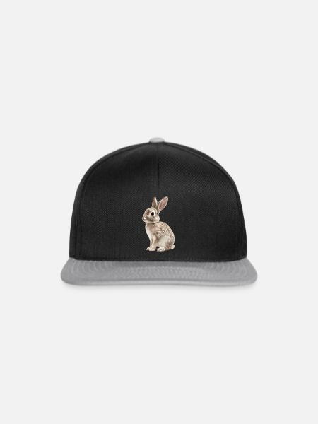Hasen Hase - Snapback Cap - Schwarz/Grau
