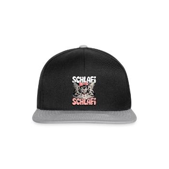 Chemise de nuit pour chat Cadeau mignon Chat - Casquette snapback - noir/gris - Devant