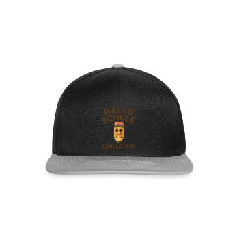 Grundschule Einschulung Schulstart Schule - Snapback Cap - Schwarz/Grau - Vorne