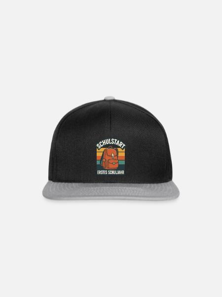 Grundschule Einschulung Schulstart Schule - Snapback Cap - Schwarz/Grau