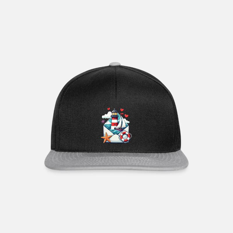 maritime Post - Snapback Cap - Schwarz/Grau