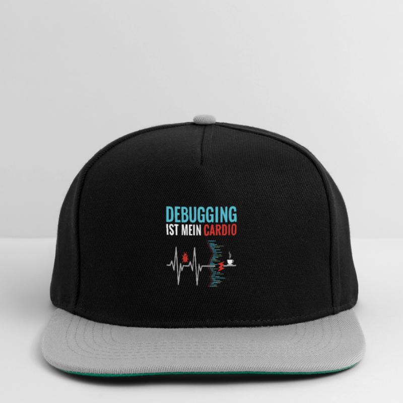 Debugging is my cardio - programmer nerd Snapback Cap