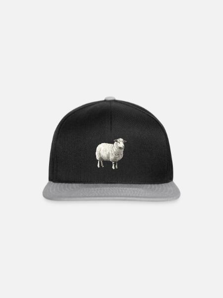 Schafe Schaf - Snapback Cap - Schwarz/Grau