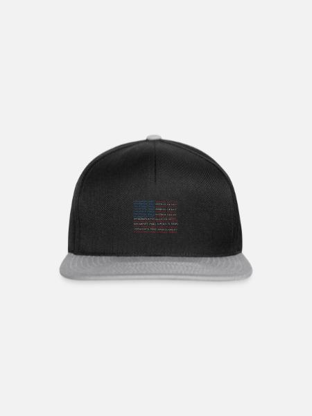 Immigrants make America great US Flagge - Snapback Cap - Schwarz/Grau