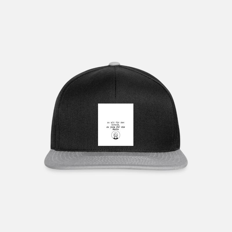 Alterssprüche Humor Design - Snapback Cap - Schwarz/Grau