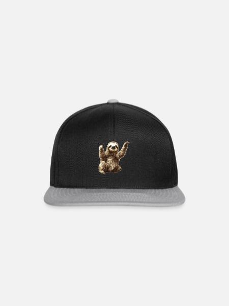 Faultiere Faultier - Snapback Cap - Schwarz/Grau