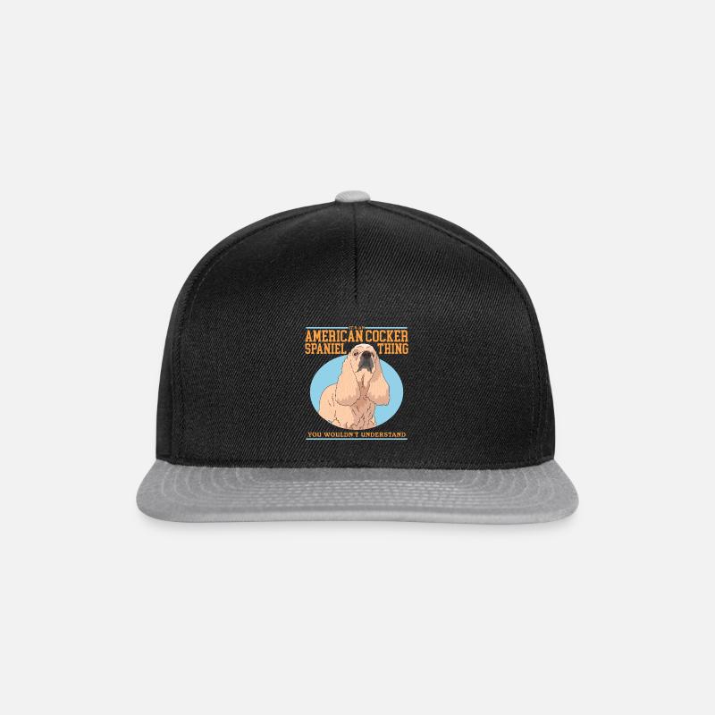 Cocker américain Propriétaire Cadeau - Casquette snapback - noir/gris