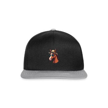 Horse Racing Derby Day Funny Racehorse Derby - Snapback Cap - black/grey - Front