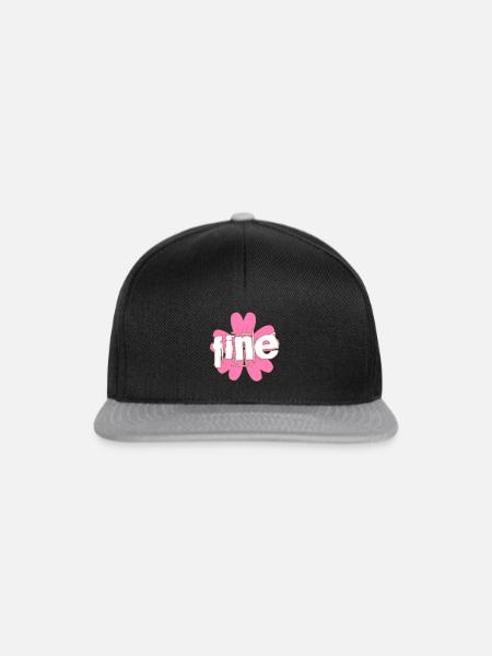 fine - Snapback Cap - Schwarz/Grau