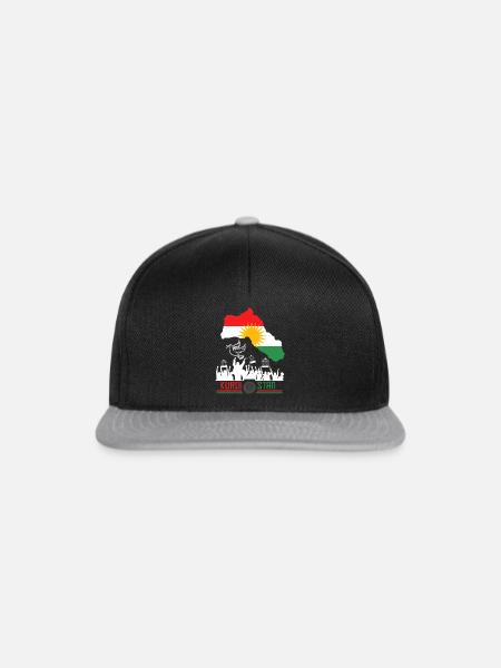 Kurdischer Flaggen mit Kurdistan Kurde - Snapback Cap - Schwarz/Grau