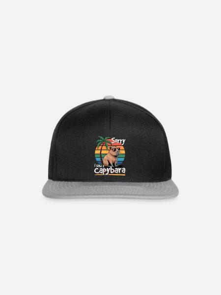 Funny aesthetic Kawaii Capybara - Snapback Cap - Schwarz/Grau