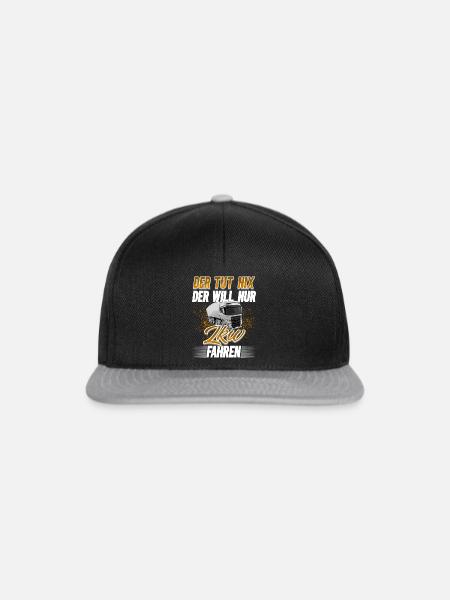 Lkw Fahrer - Snapback Cap - Schwarz/Grau
