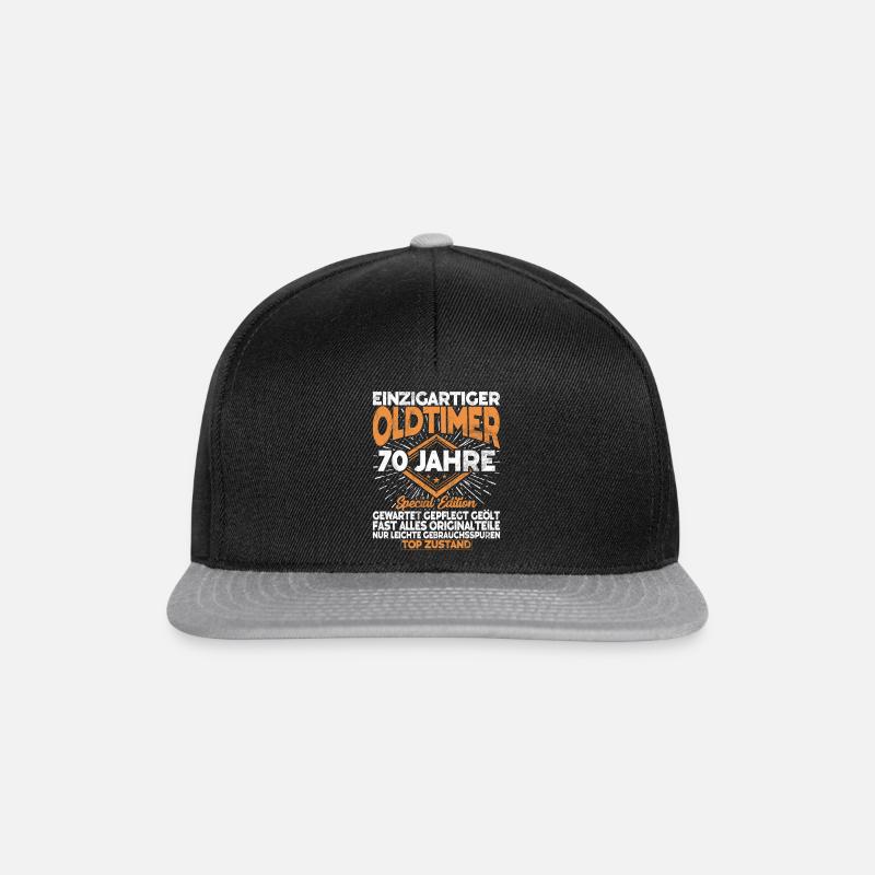 70th Birthday Celebration Fun 70th Anniversary Celebration - Snapback Cap - black/grey