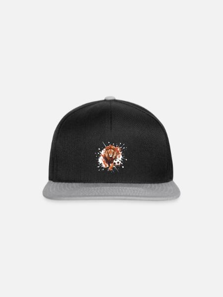 Löwe Fussball Team - Snapback Cap - Schwarz/Grau