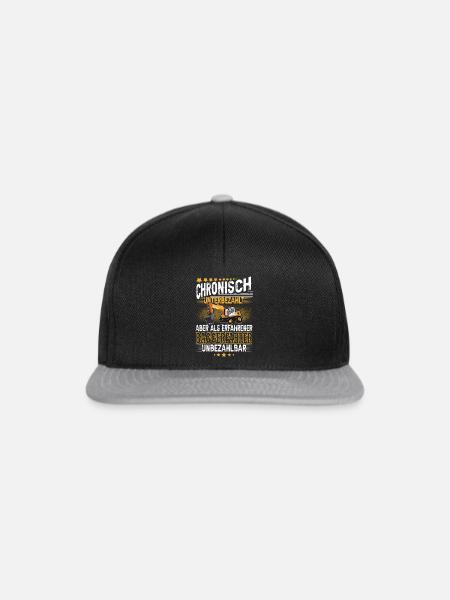 Baggerfahrer - Snapback Cap - Schwarz/Grau
