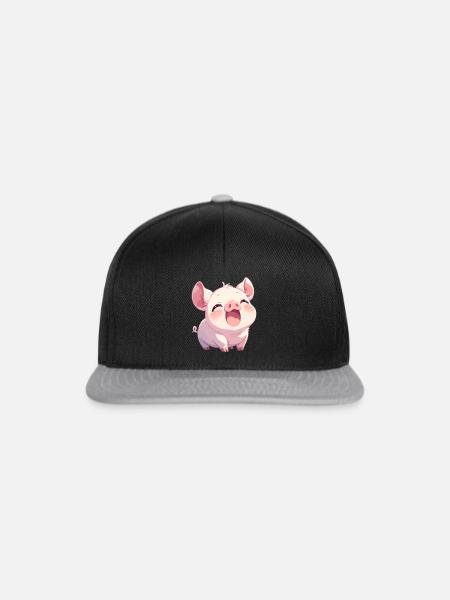 Schweine Schwein - Snapback Cap - Schwarz/Grau