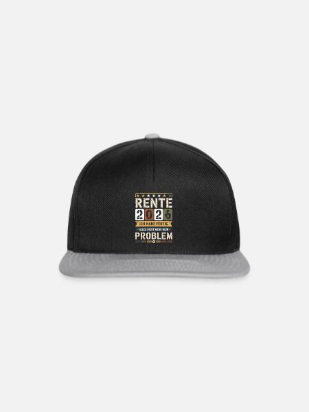 Rente 2026 Ich habe fertig - Snapback Cap - Schwarz/Grau
