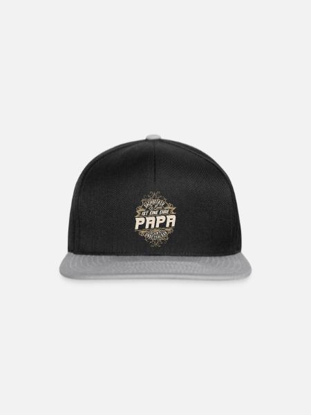 Dachdecker Papa - Snapback Cap - Schwarz/Grau