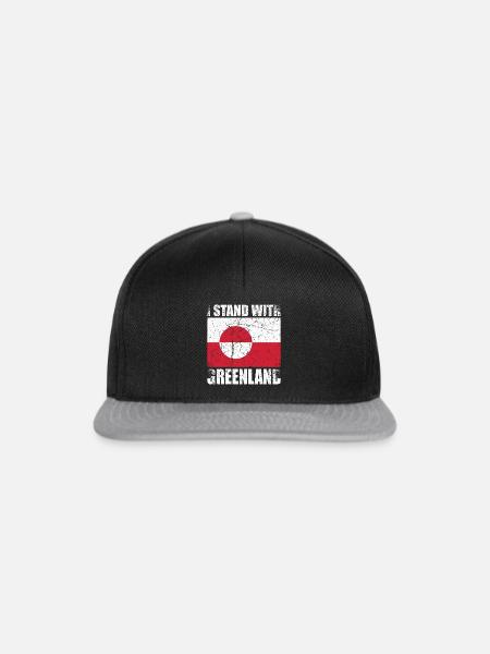 I Stand With Greenland - Snapback Cap - Schwarz/Grau