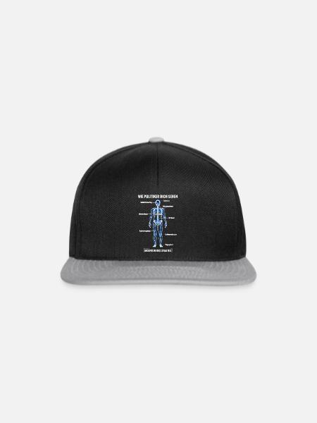Anatomie Steuerzahler - Zerlegeplan - Snapback Cap - Schwarz/Grau
