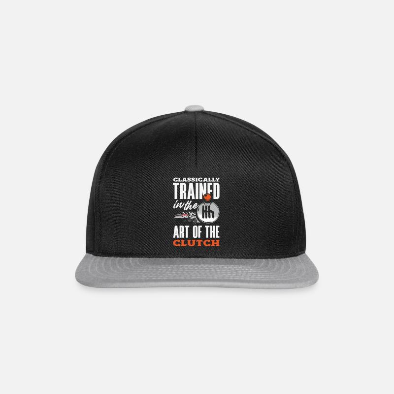 Manual car, classically trained - Snapback Cap - black/grey