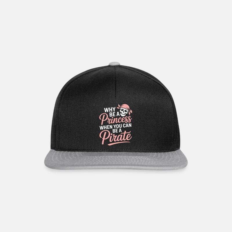 Attitude de la princesse pirate - Casquette snapback - noir/gris