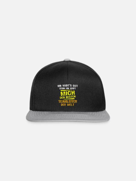 Teamleiter Geschenk - Snapback Cap - Schwarz/Grau