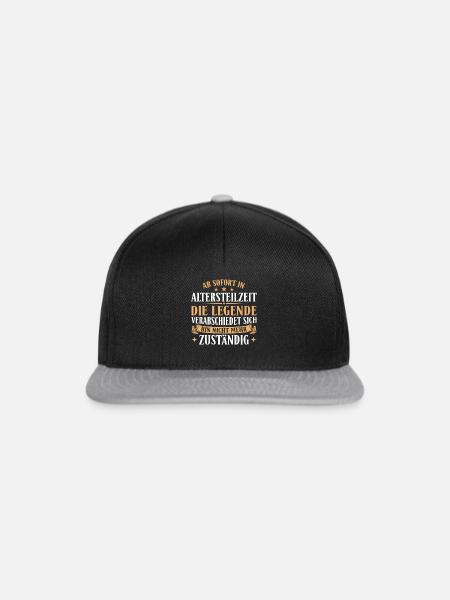 Altersteilzeit Legende verabschiedet sich - Snapback Cap - Schwarz/Grau