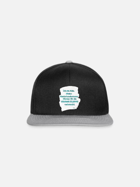 Kleines Ich Große Klappe - Snapback Cap - Schwarz/Grau