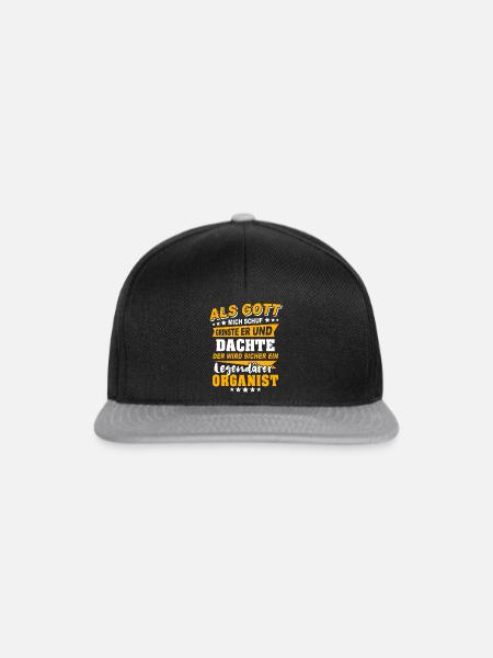 Organist Sprüche - Snapback Cap - Schwarz/Grau