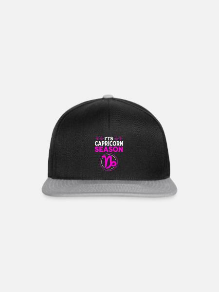 Sternzeichen Steinbock - Snapback Cap - Schwarz/Grau