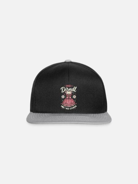 Mein Dirndl hob i ned gefunden - Snapback Cap - Schwarz/Grau