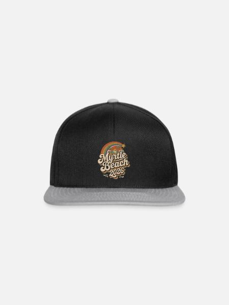 Myrtle Beach 2026 Retro Sunset - Snapback Cap - Schwarz/Grau