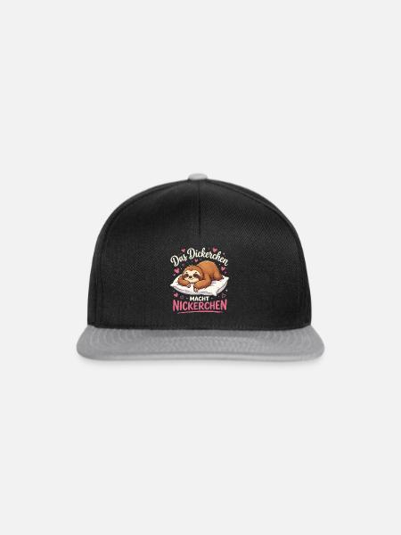 Das Dickerchen Macht Nickerchen - Snapback Cap - Schwarz/Grau
