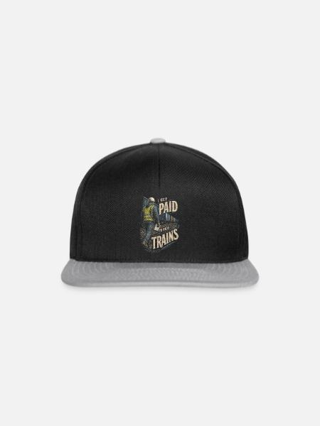 Zugschaffner Zugführer Lokführer Schaffner - Snapback Cap - Schwarz/Grau